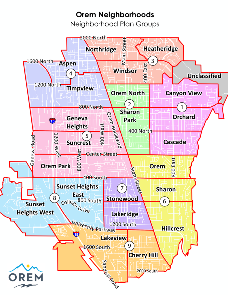 Map of neighborhood plan groups.