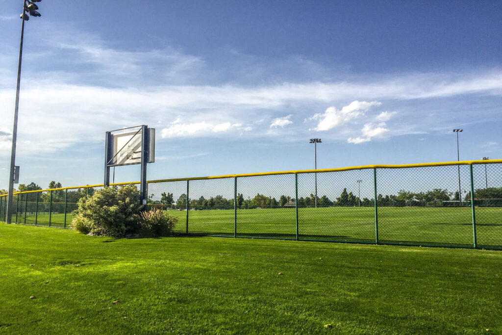 Picture of the baseball fields at Lakeside park.