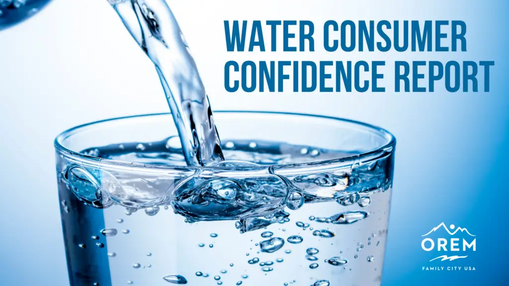 Glass of water being filled up that says water consumer confidence report