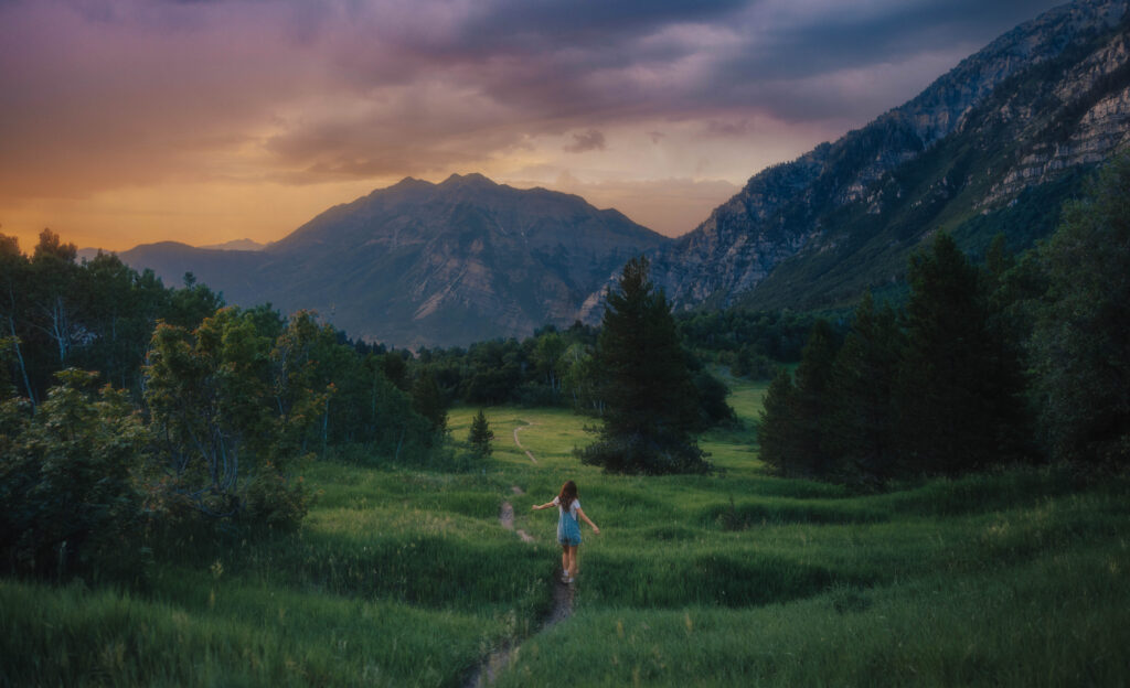 View of Mt. Timpanogos at Sunset