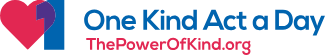 One kind act a day logo. thepowerofkind.org