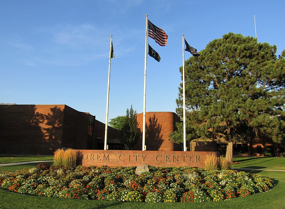 the original orem city center looking from the west