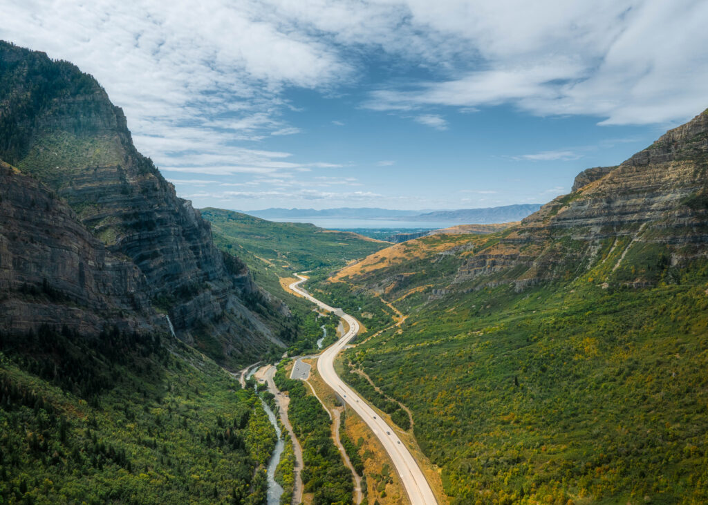 Photo of canyon looking towards Orem