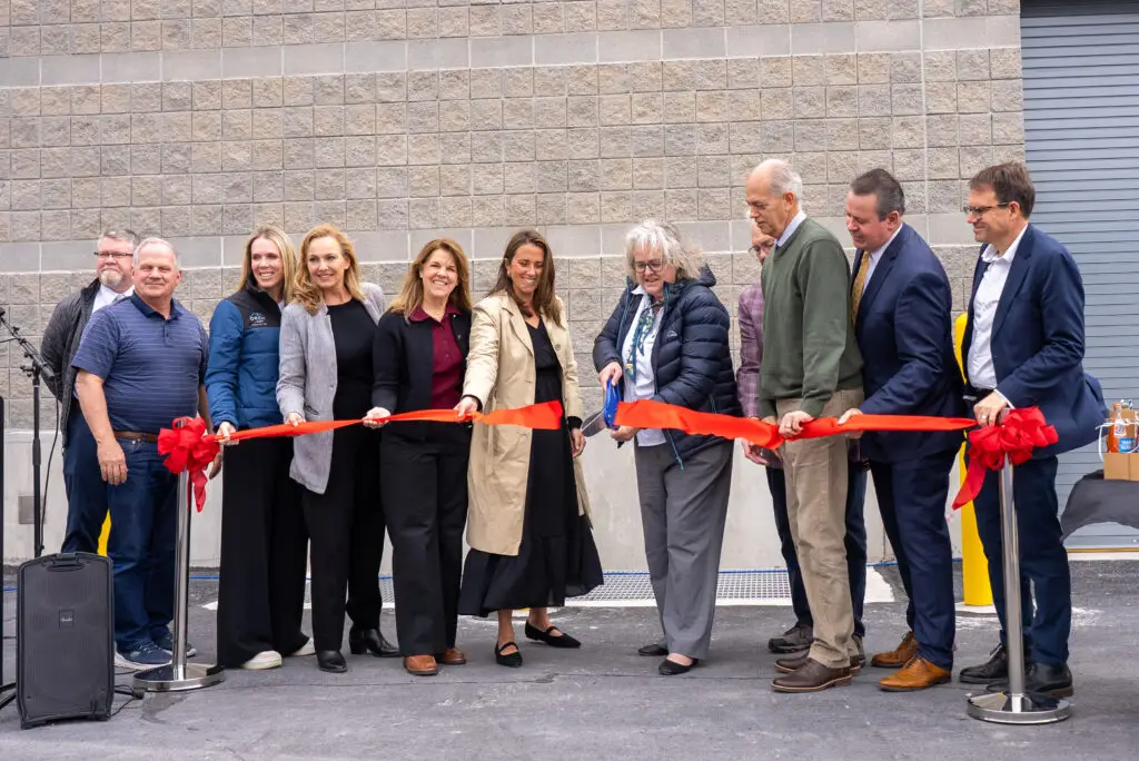 The Orem City Council cuts the ribbon on the water reuse facility