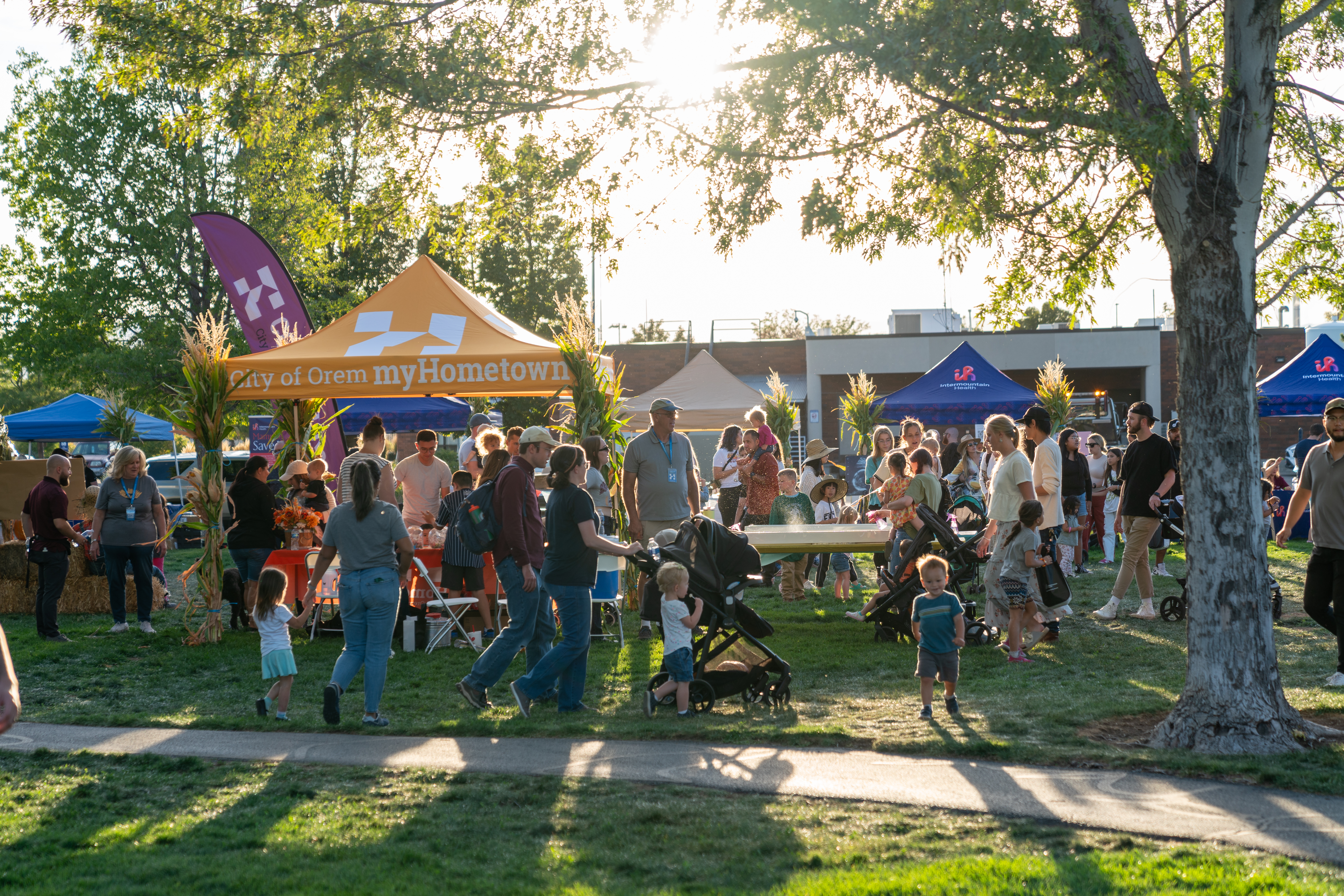 Harvest Festival shot of booths.
