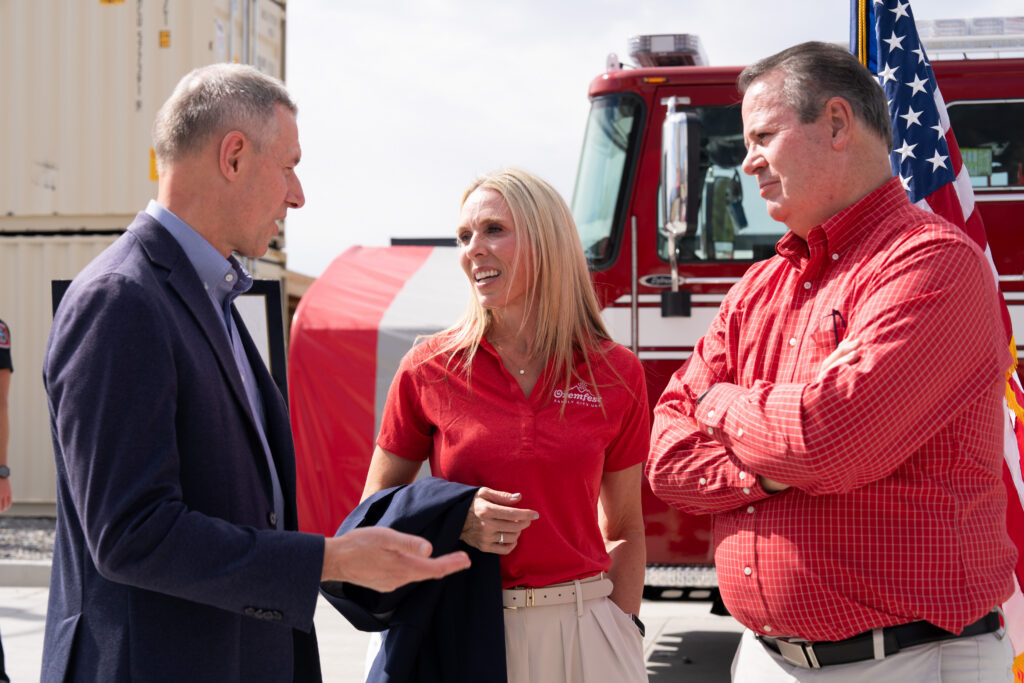 Chris Killpack chats with Rep. Mike Kennedy