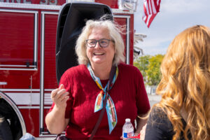 Mayor McCandless at the Fire Training Facility Open house